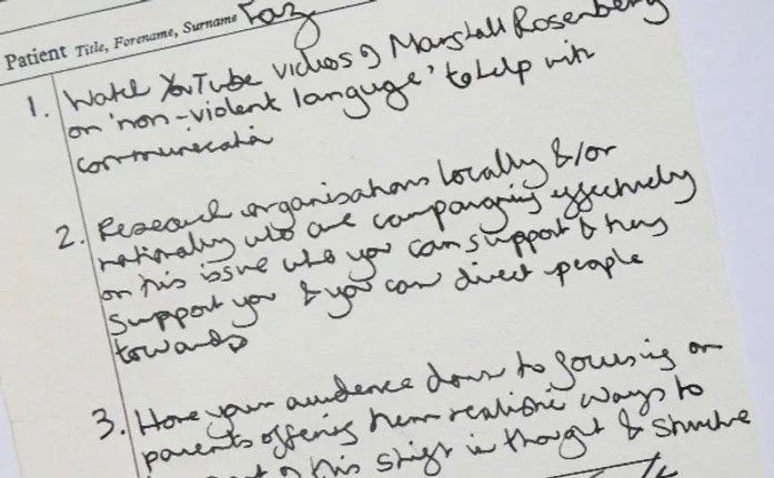 Craftivist prescription Craftivist Sarah Corbett worked with young people, providing feedback on their campaigns. After each surgery, the young people received a prescription that you can read here - what do you think?